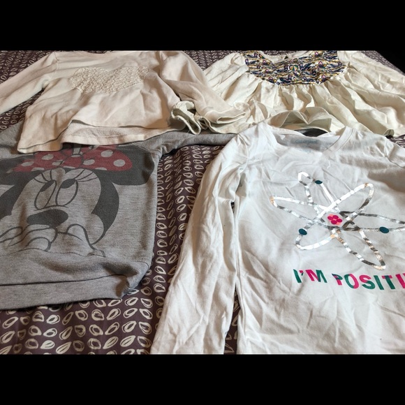 Bundle of 4 Girls Long Sleeve Tops - Picture 2 of 5